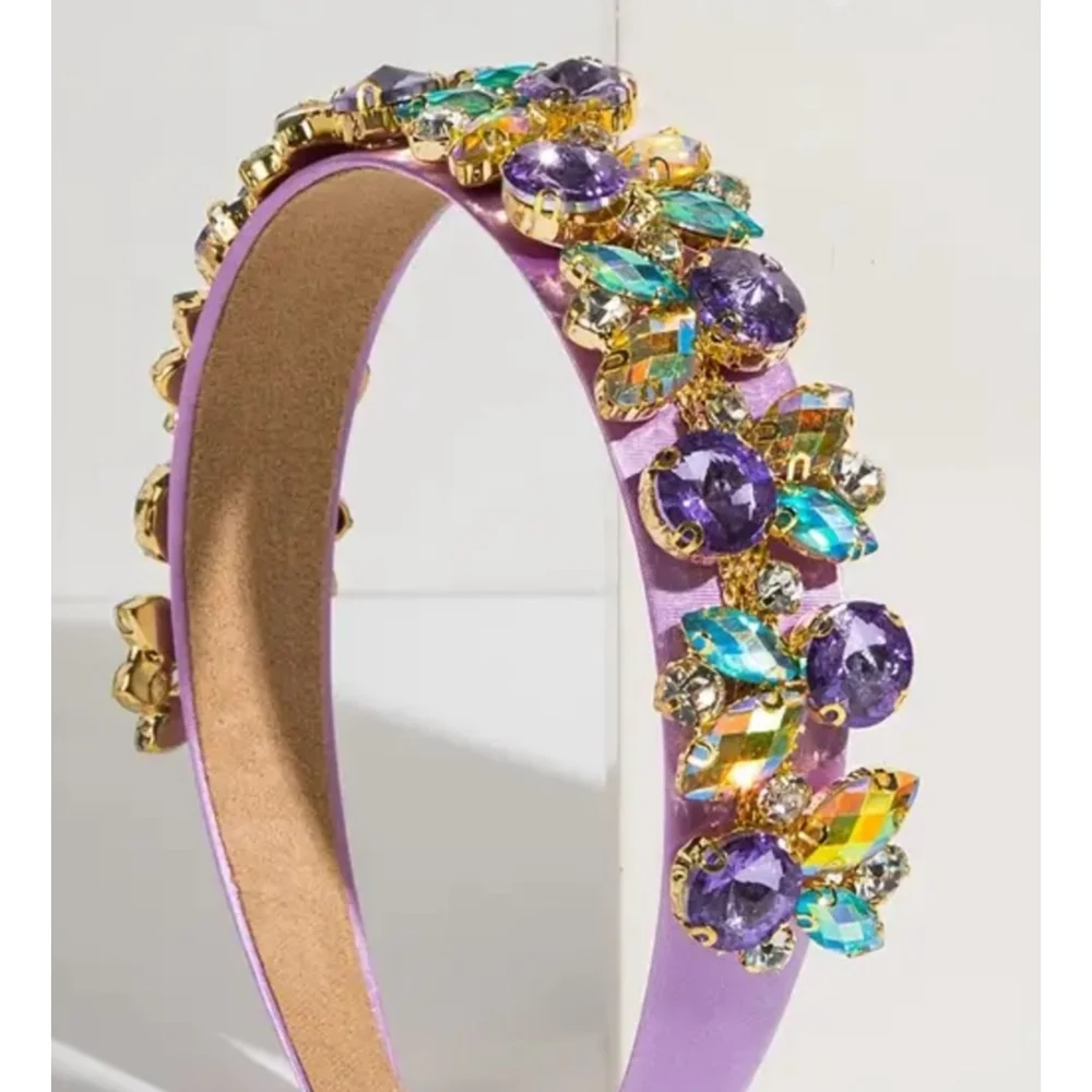 Mardi Gras Rhinestone Headband
